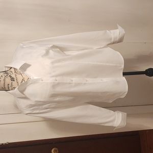 Beautiful Calvin Klein No Iron Fitted White Blouse Size 12P